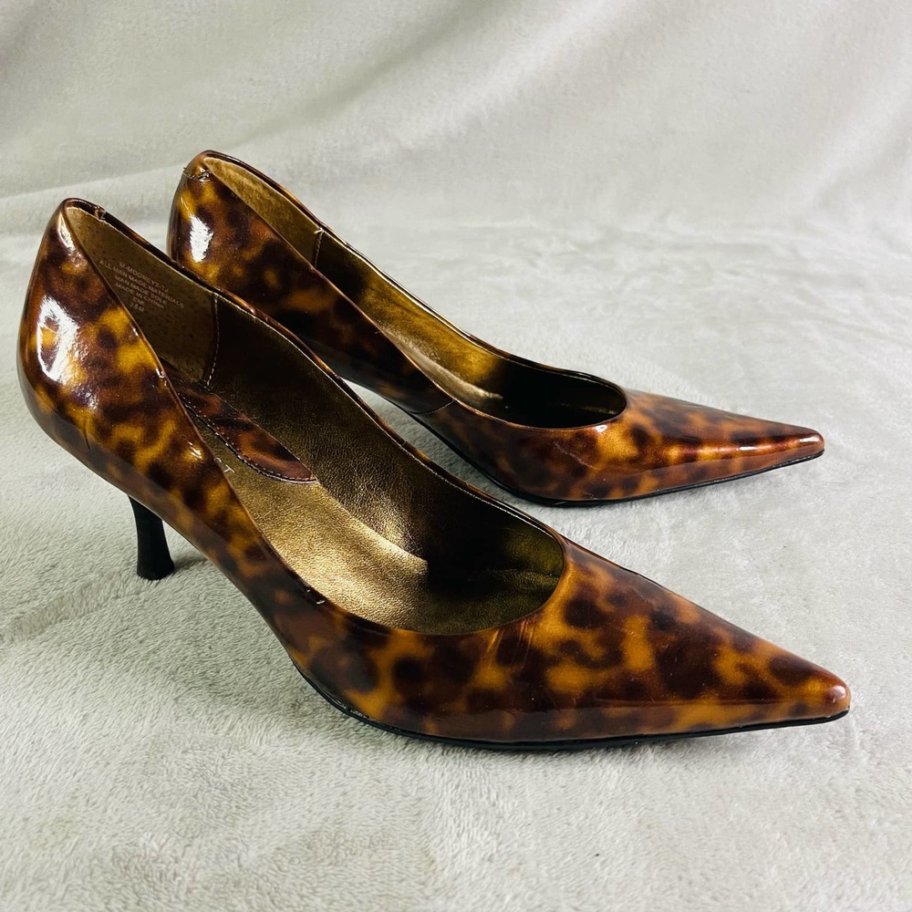 Nine West Shoes Womens Size 7.5 Tortoise Shell Pumps Stiletto Standard Width